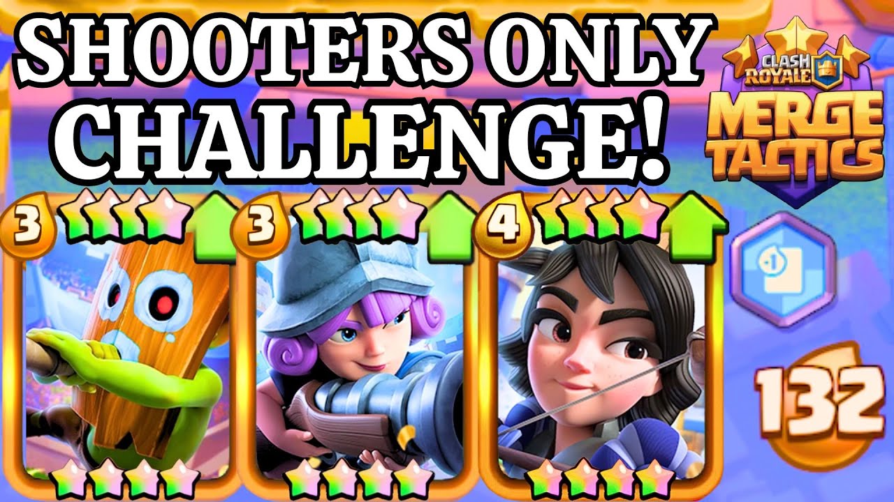 Can I Win A Game Using Long Range Troops ONLY? - Clash Royale Merge Tactics