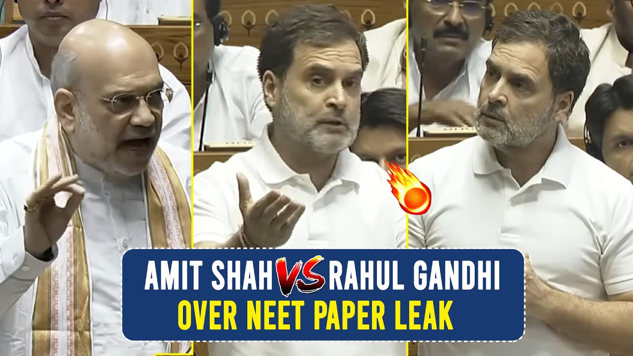 Rahul Gandhi Vs Amit Shah Over Paper Leak In Lok Sabha | PM Modi | BJP vs Congress | QubeTV News