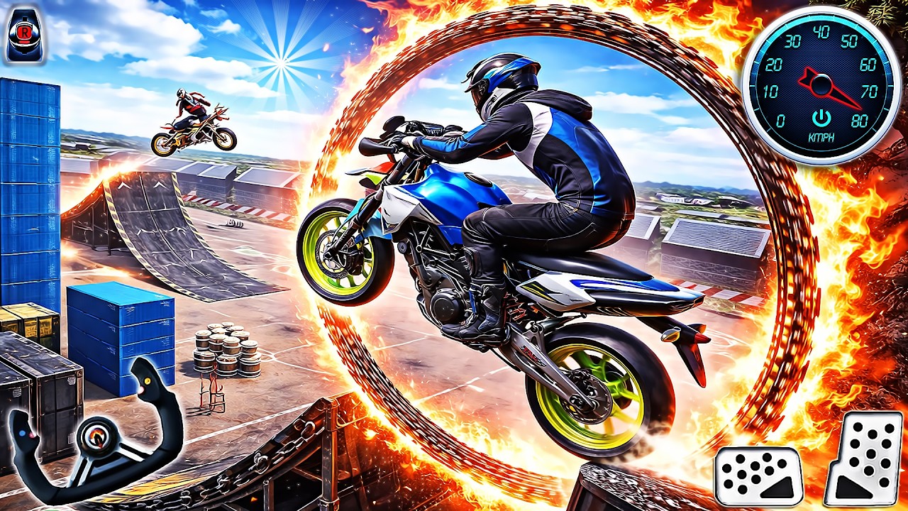 Impossible Motorcycle Stunts on Tracks - Extreme GT Moto Game 3D | Android Gameplay