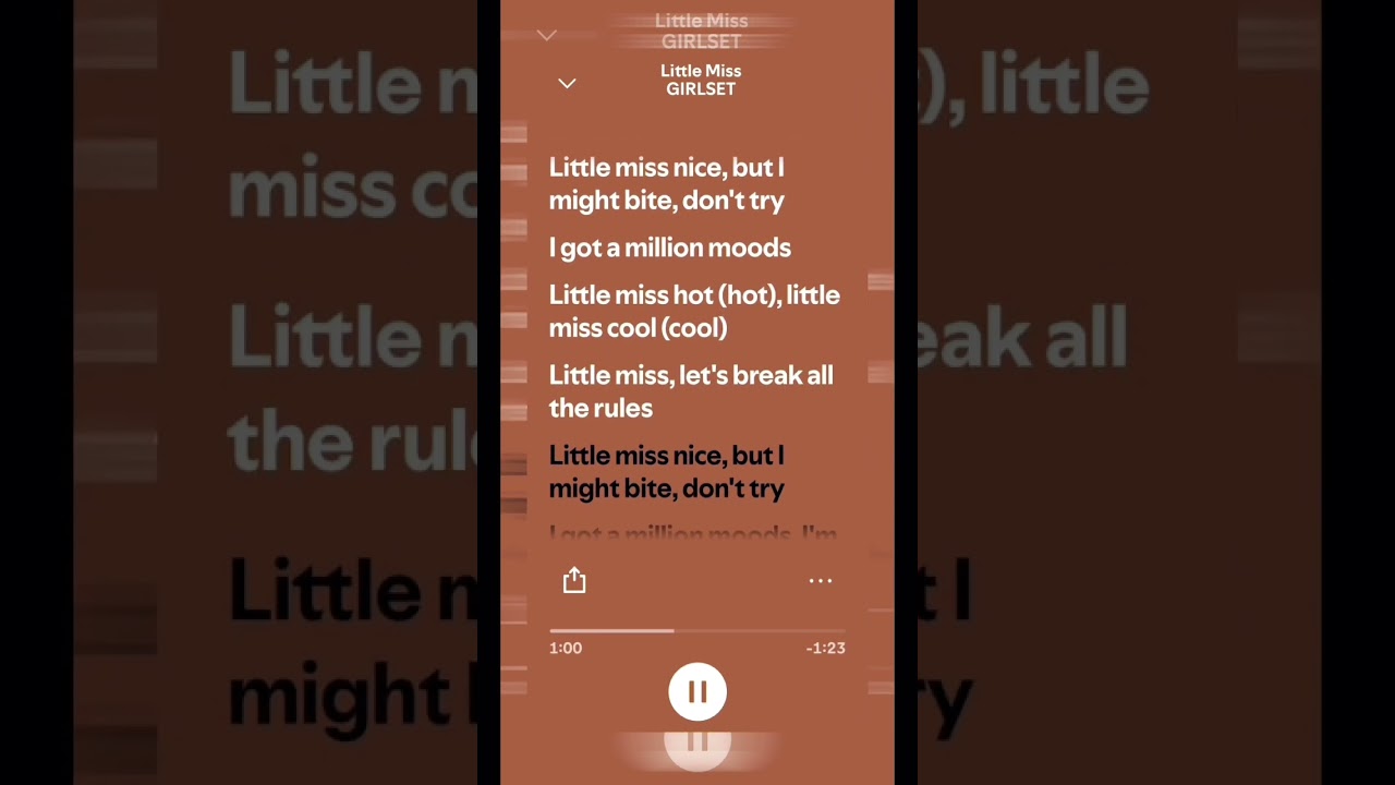 Little Miss-GIRLSET (Slowed ver) comment any other songs u would like to see 