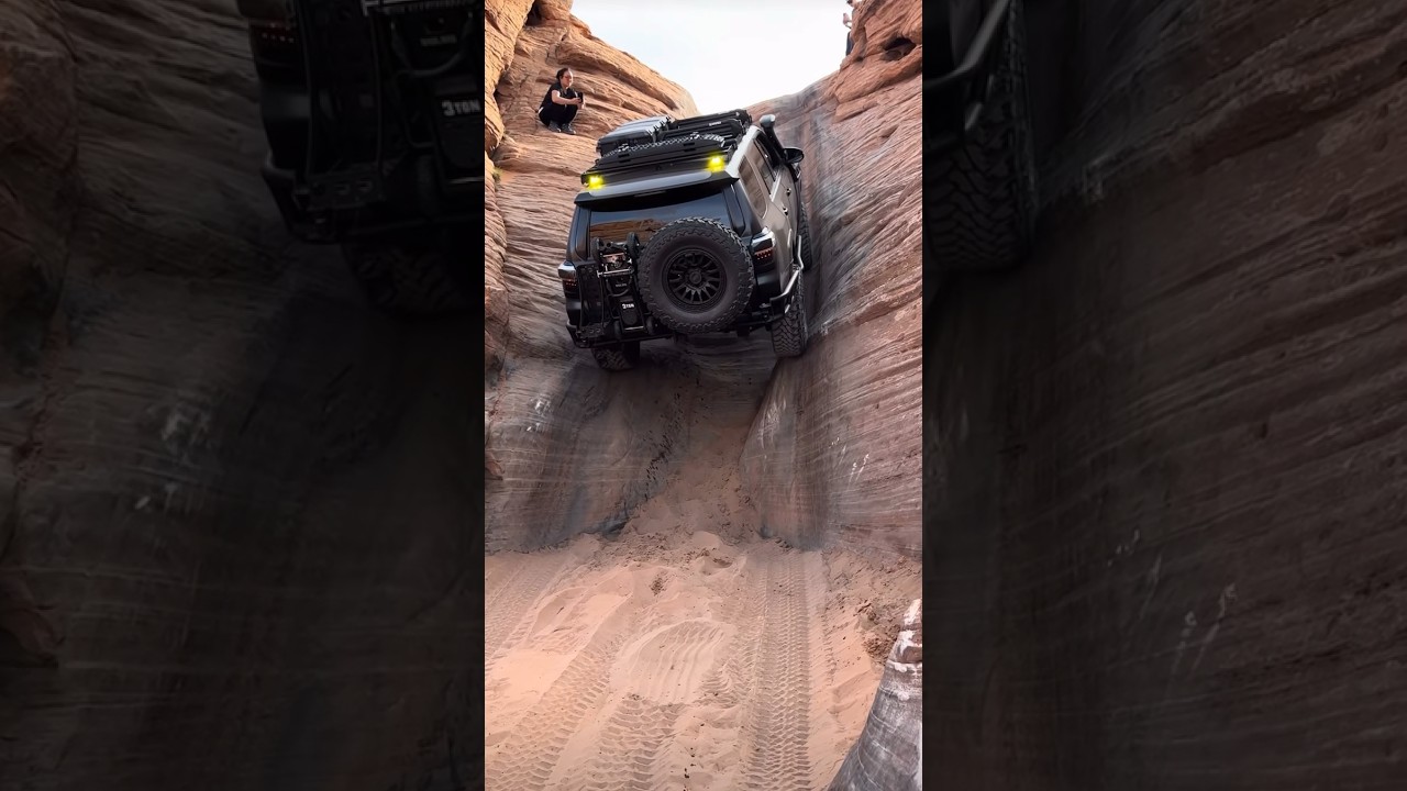 Moab offroading in a &lsquo;19 Toyota 4-runner #toyota #4runner #offroad #climb #rock #moab #moabutah