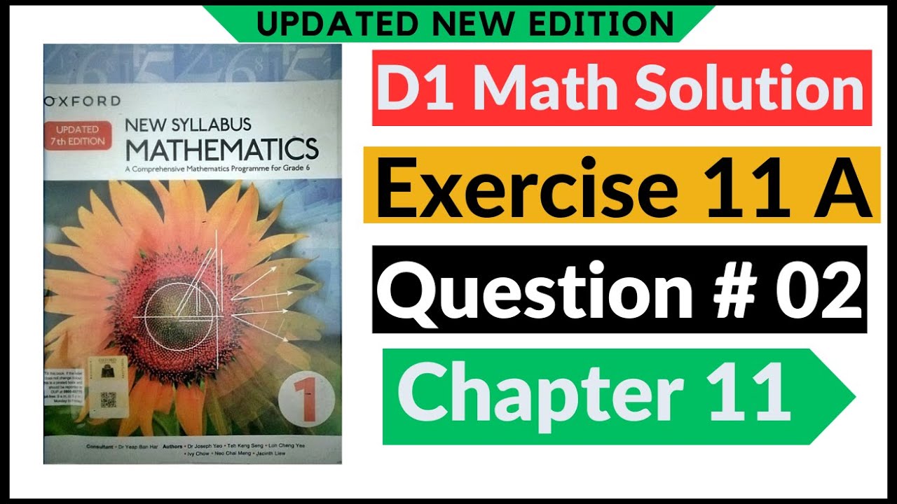 Exercise 11a Question 2 Oxford Math Updated New Edition | D1 Maths | Chapter 11 || Book 1