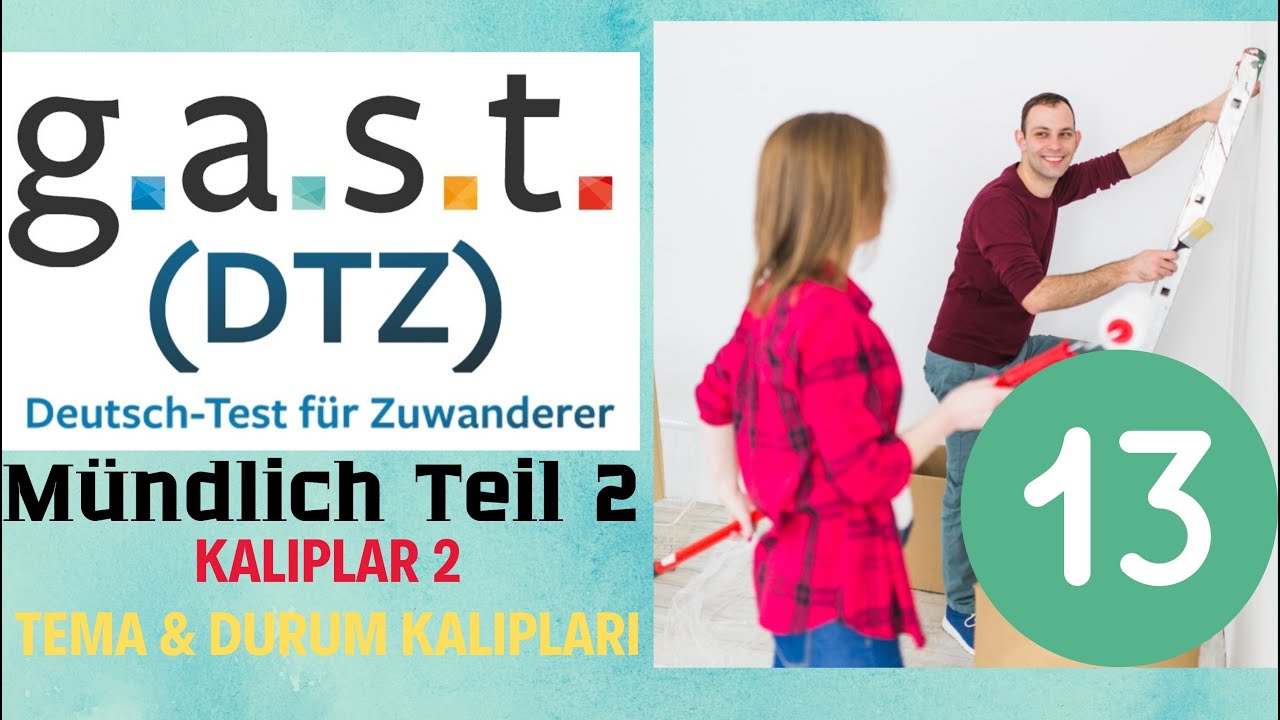 13- Deutsch-Test für Zuwanderer (DTZ) A2-B1 | Mündlich Teil 2A - KALIPLAR 2