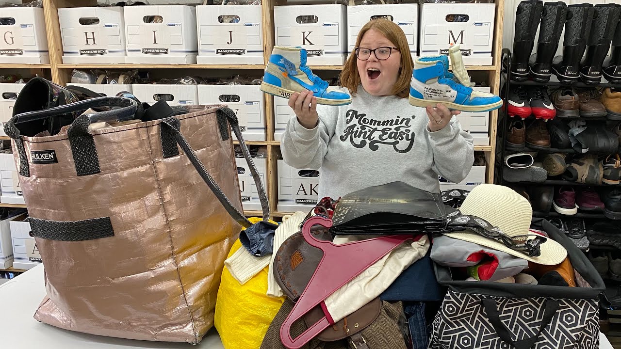 Authentic Off-White Air Jordan 1's at Goodwill Outlet? Bins Haul!