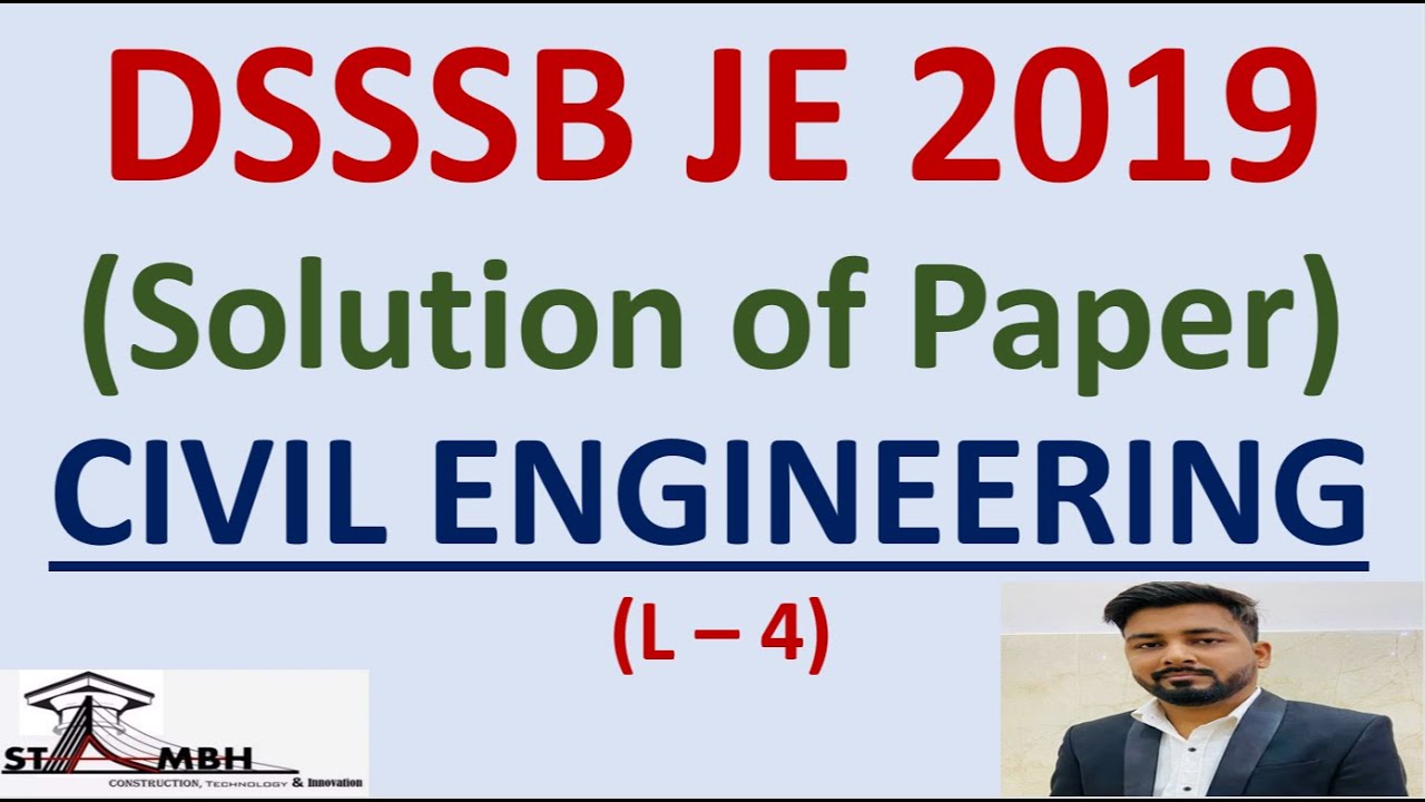 DSSSB JE Civil Previous Year Paper 2019 | DSSSB AE Civil Engineering Previous Paper #4