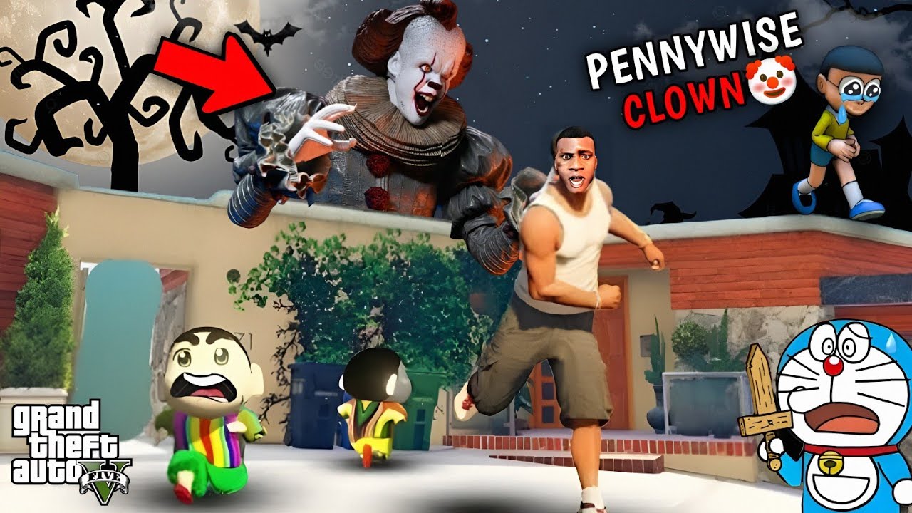 GTA 5 : Franklin Find Most Dangerous Pennywise Inside His House || PART 01 || Afaq Hub
