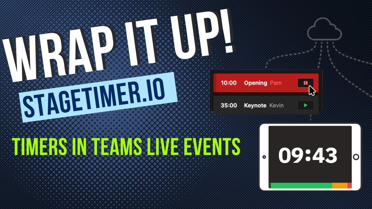 Adding a stage timer to Microsoft Teams Live Events with Stagetimer.io and OBS Studio