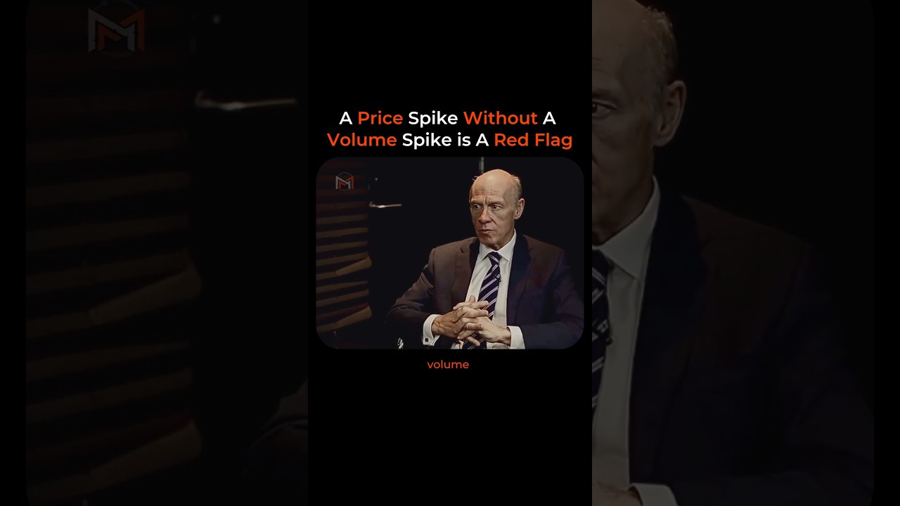 A price spike without a volume spike is a red flag