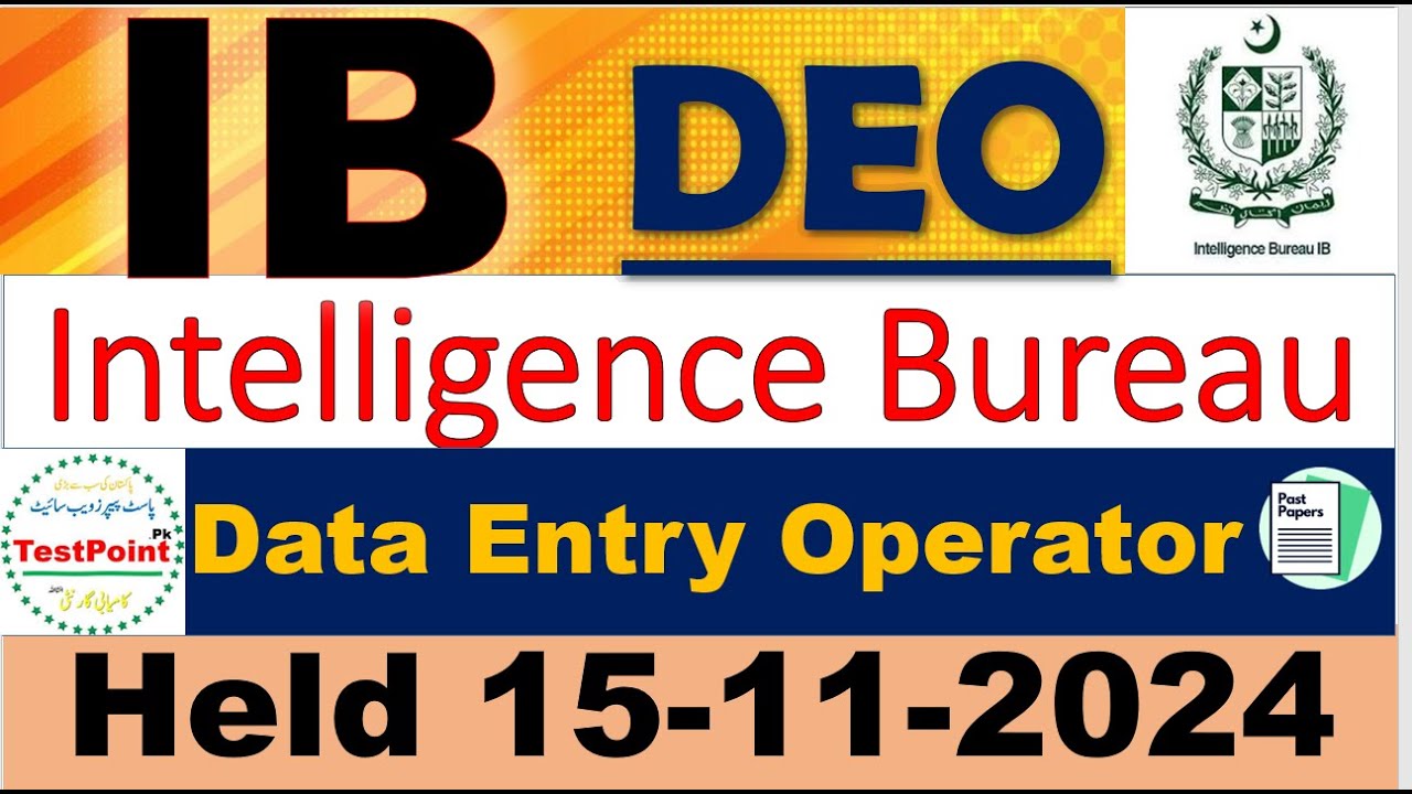 IB Data Entry Operator DEO Solved Questions Paper held on 15/11/2024