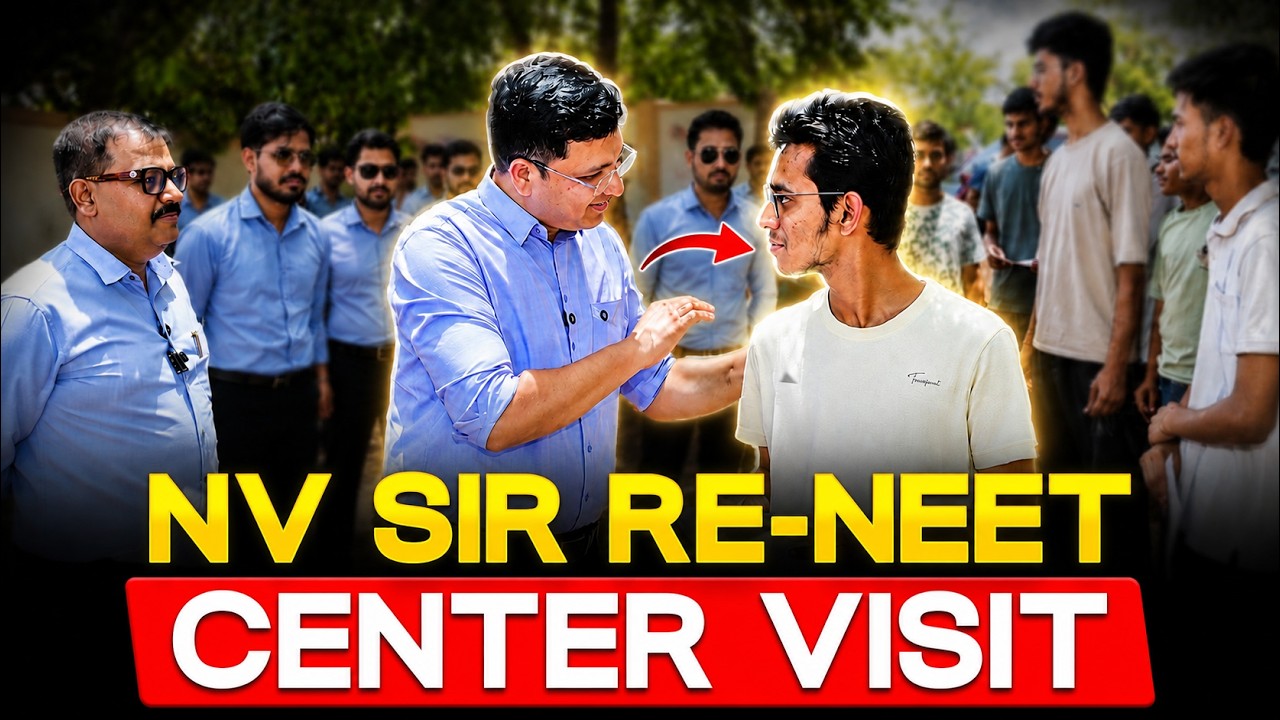 RE-NEET 2026: NV Sir Pahunche Exam Center💪| NV Sir Center Visit | Motion NEET