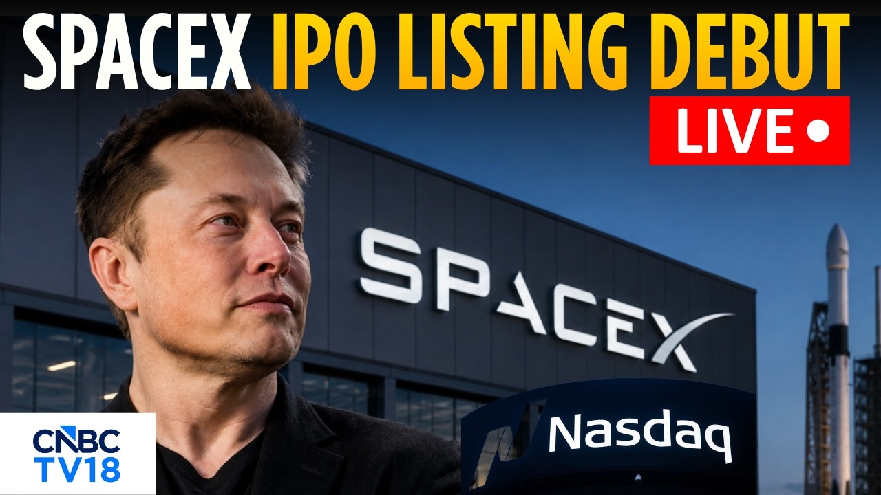 LIVE: Elon Musk&rsquo;s SpaceX Goes Public | SpaceX IPO Debut LIVE Coverage | Nasdaq LIVE |US Stock Market