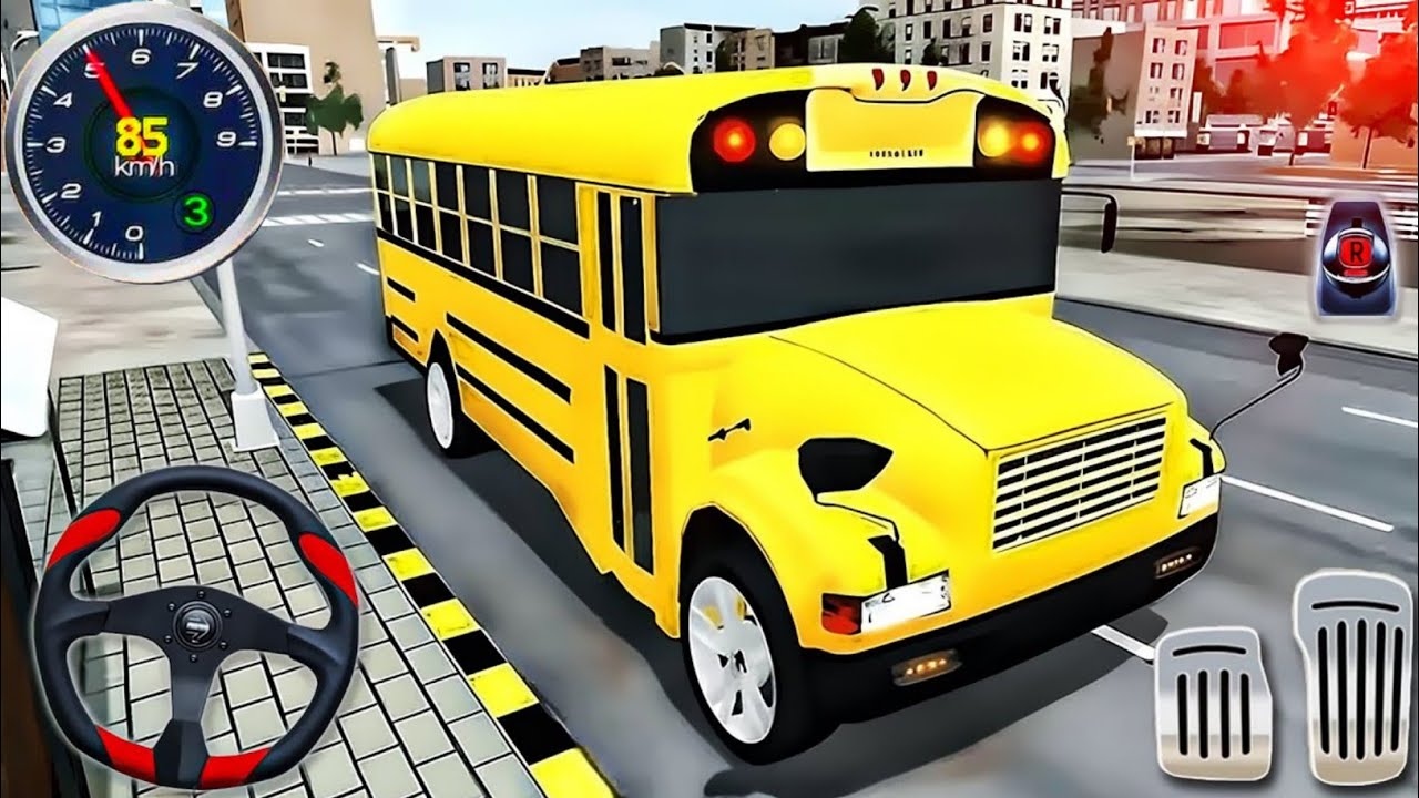 School Bus Simulator Driving | Coach Bus Realistic Driving & New Multiplayer Mode - Android GamePlay