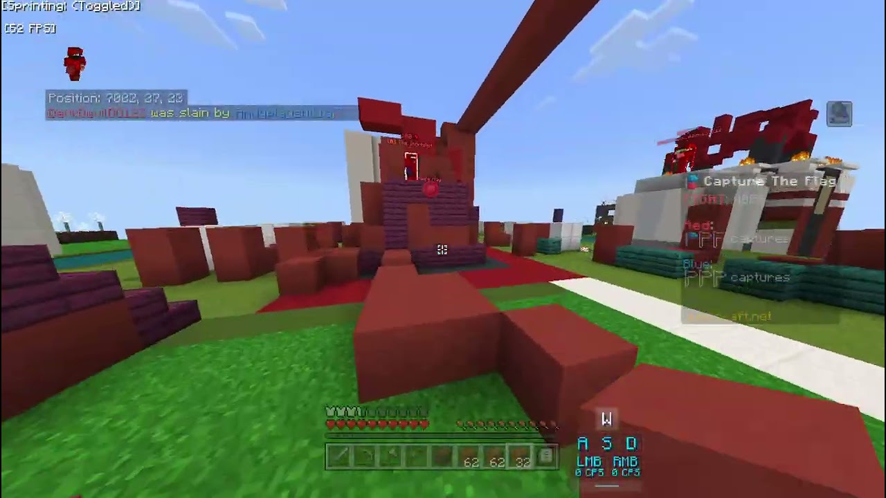 Cubecraft BlockWars Capture The Flag (CTF Gameplay)