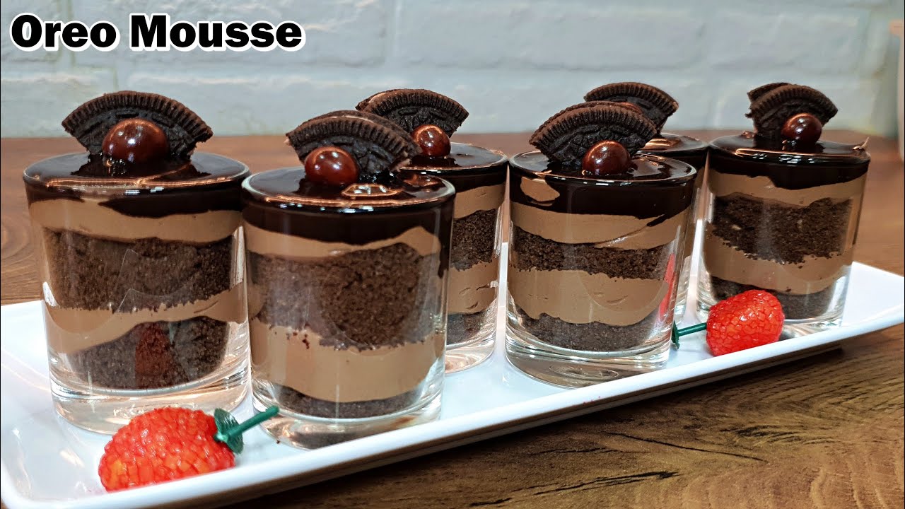 Quick No Bake Oreo Mousse Recipe - Eggless Oreo Mousse | Simple Dessert Recipe