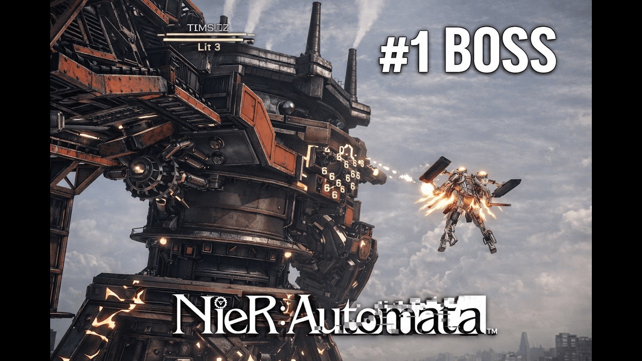 NieR automata buzzsaw (goliath - class machine) first boss #nierautomata