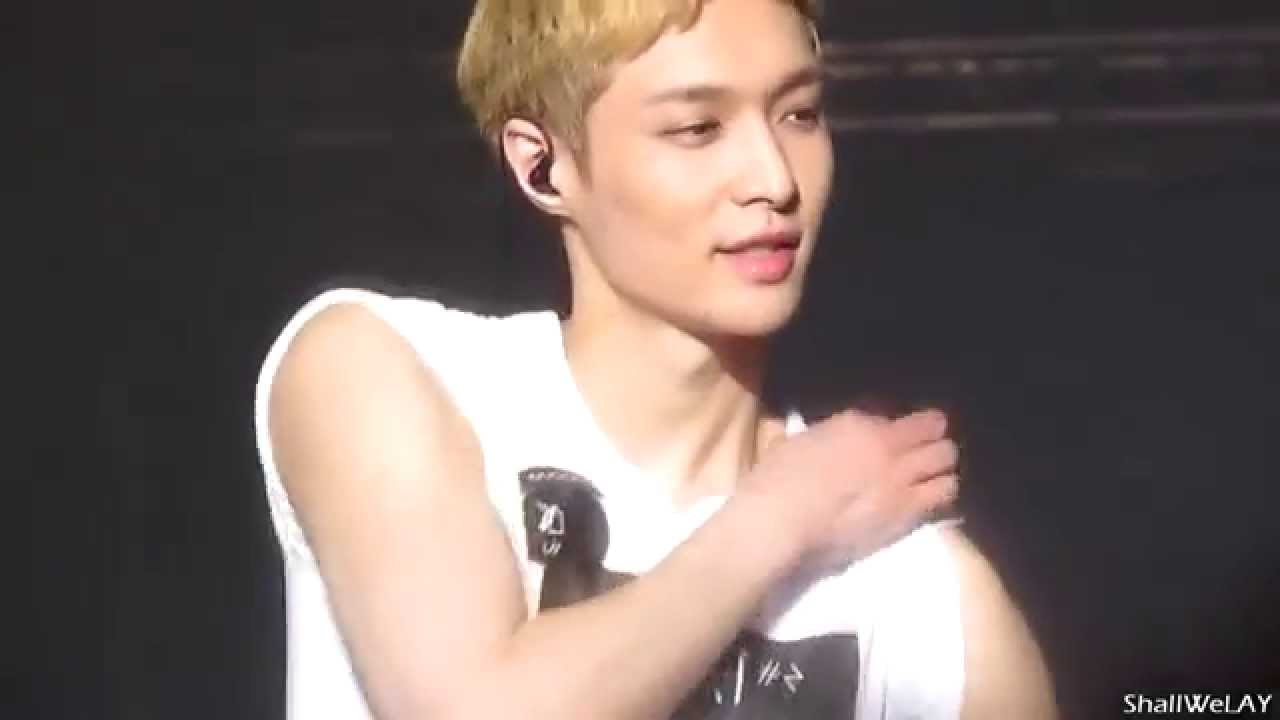 150315 엑솔루션 레이 LAY - 엔딩멘트 무대에 천사가 내료와쏘요
