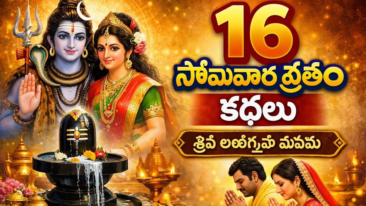 శివుని అనుగ్రహం ఇచ్చే 16 సోమవార కథలు | 16 సోమవారాల వ్రత మహిమ | కథలు |16 సోమవార వ్రత కథలు సంపూర్ణం🙏