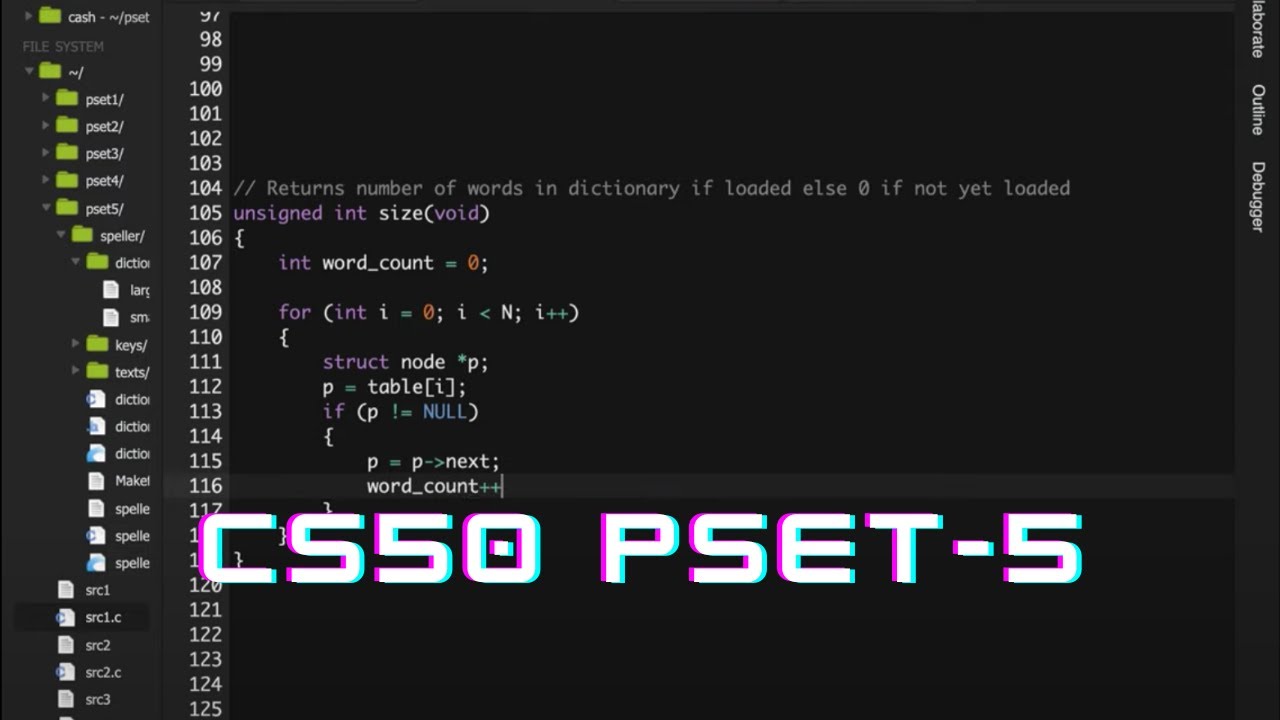 CS50 PSET 5 Speller Solution