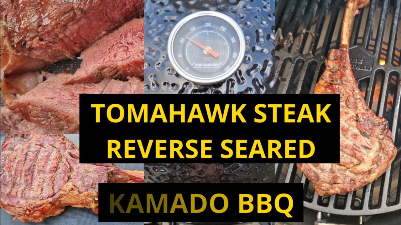 Tomahawk reverse seared Iron grid. Tomahawk op gietijzeren grill #kamado #tomahawksteak #reversesear