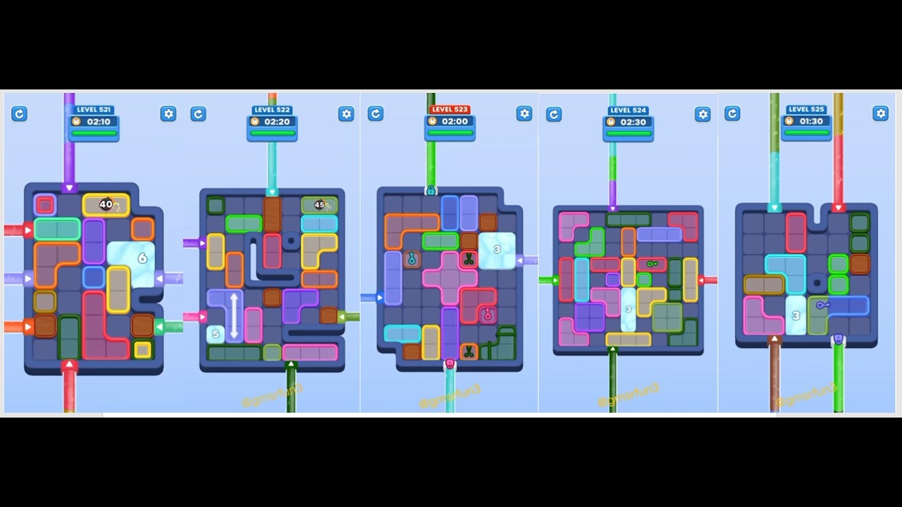 WATER OUT PUZZLE 521 522 523 524 525