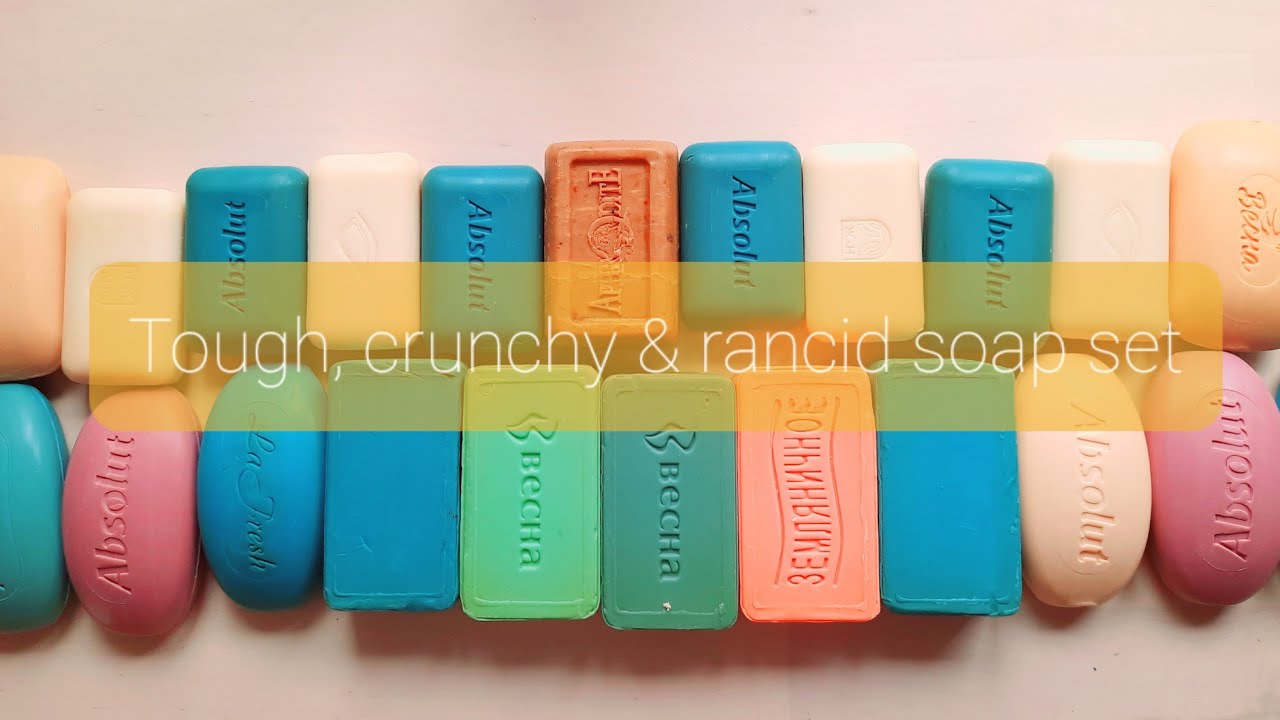 ASMR soap cutting - Very tough and sometimes crunchy soap set
