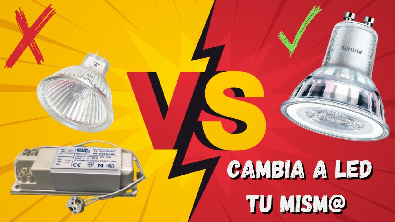 cómo cambiar tus bombillas dicroicas halógena por LED directo a 230V