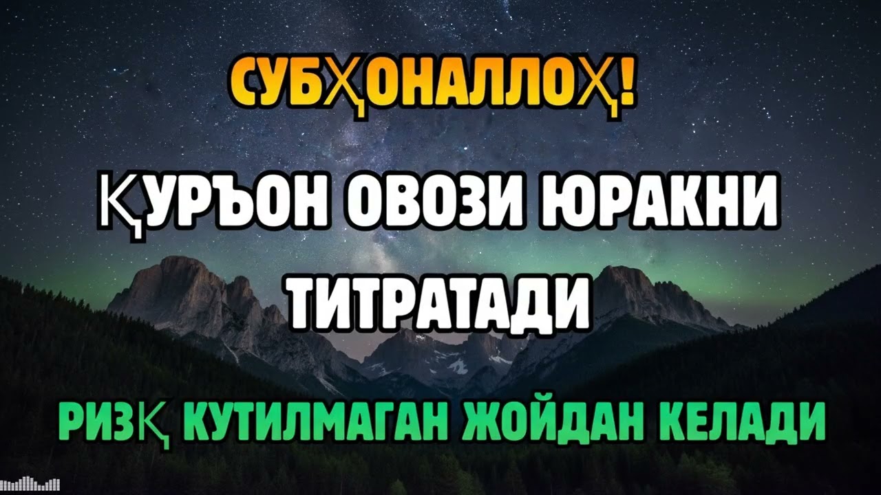 РИЗҚ ТЎХТАБ ҚОЛДИМИ? ҚУРЪОН ОВОЗИ БИЛАН БАРАКА ҚАЙТА ОЧИЛАДИ