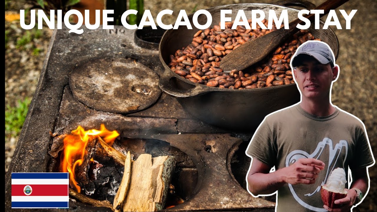 We made chocolate on a CACAO FARM  in Costa Rica!