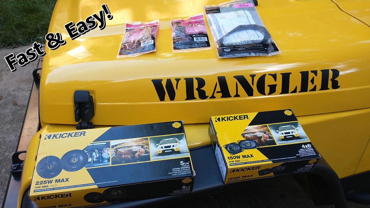 Установка акустики неоригинального производства Jeep Wrangler TJ