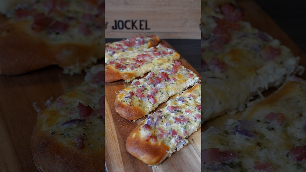 k&ouml;stliche Laugen-Flammkuchen #rezeptideen #shorts #flammkuchen