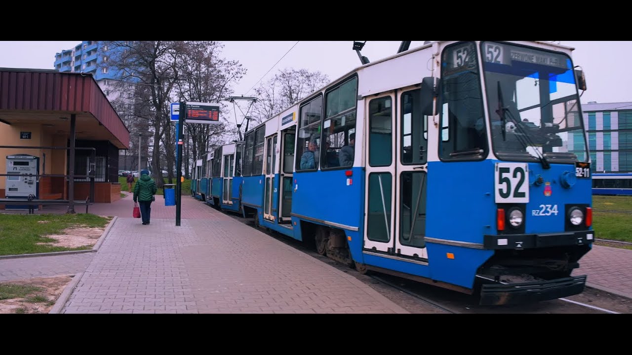 Poland, Kraków, tram 52 ride from Rondo Kocmyrzowskie to Os. Piastów