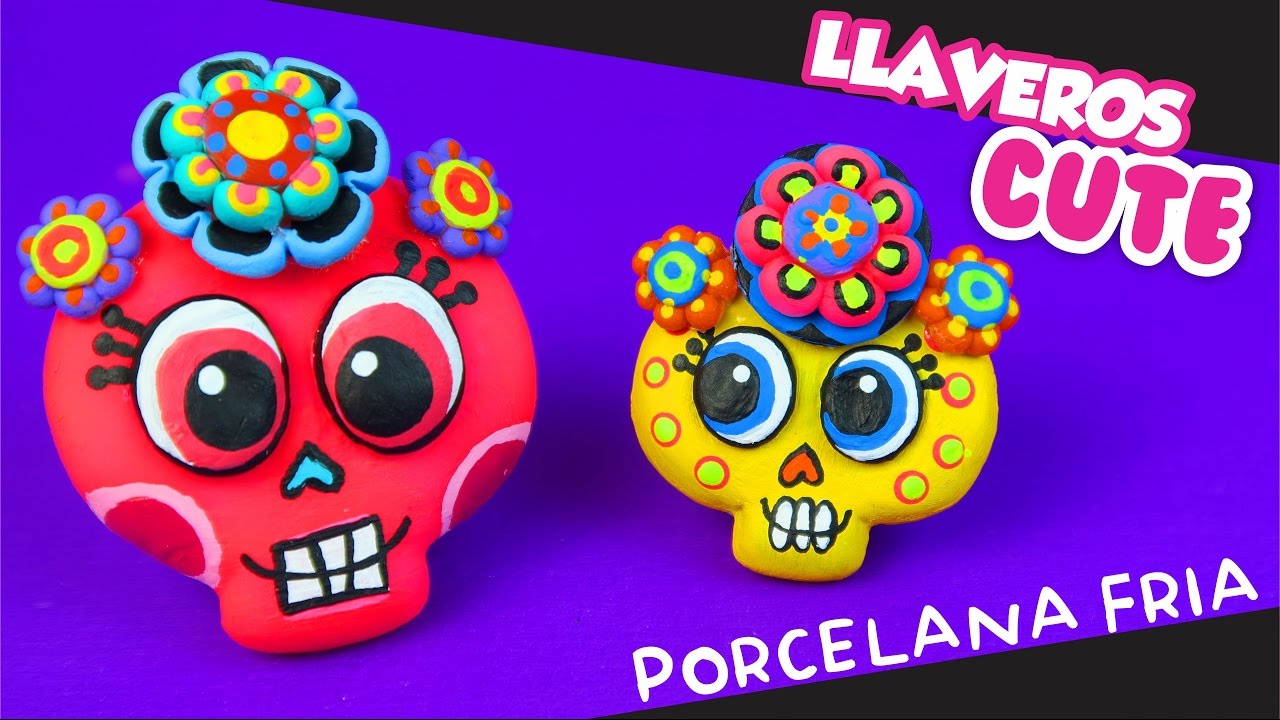 💀 Llaveros CATRINA CUTE 💀 Porcelana Fría / Pasta Francesa ★ El Arte de Pau ★
