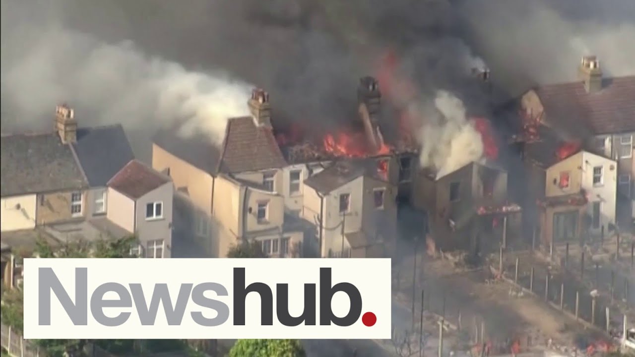 London's burning: Climate change hits as Britain's hottest day leaves London homes ablaze | Newshub