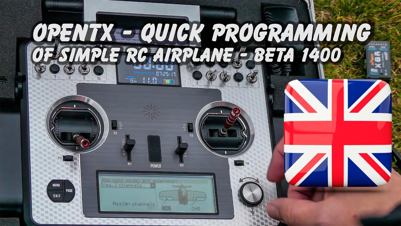 OpenTx / FrSky Taranis - Quick programming of simple RC airplanes (Beta1400)
