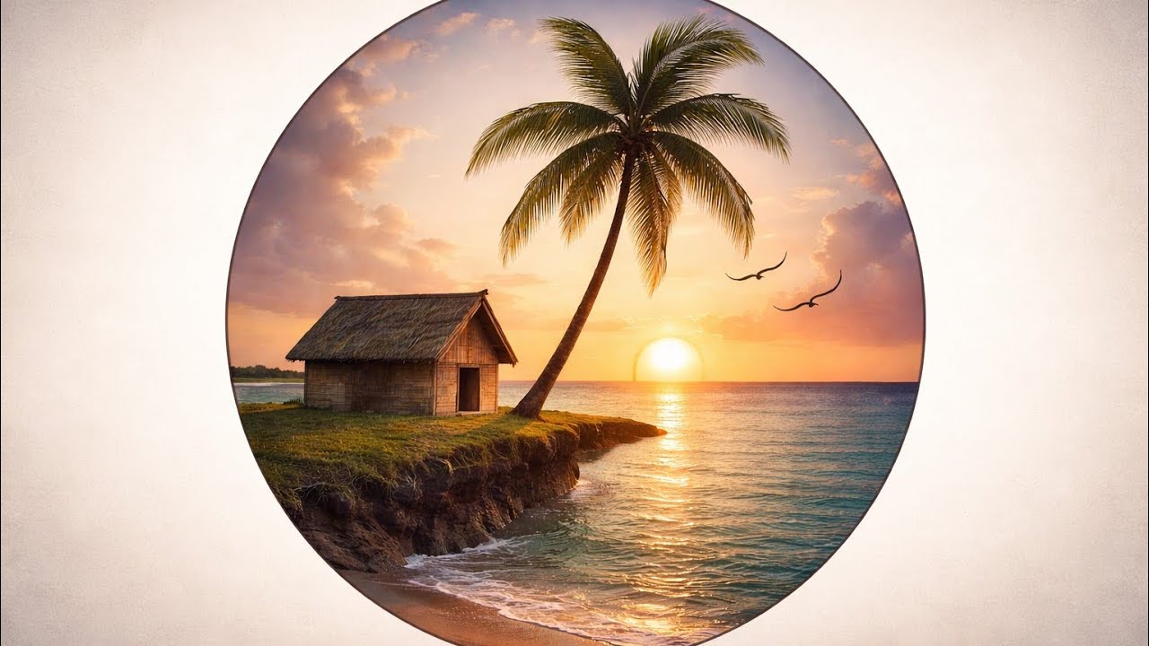 How to Draw a Beautiful Sunset Beach Landscape | Easy Step by Step