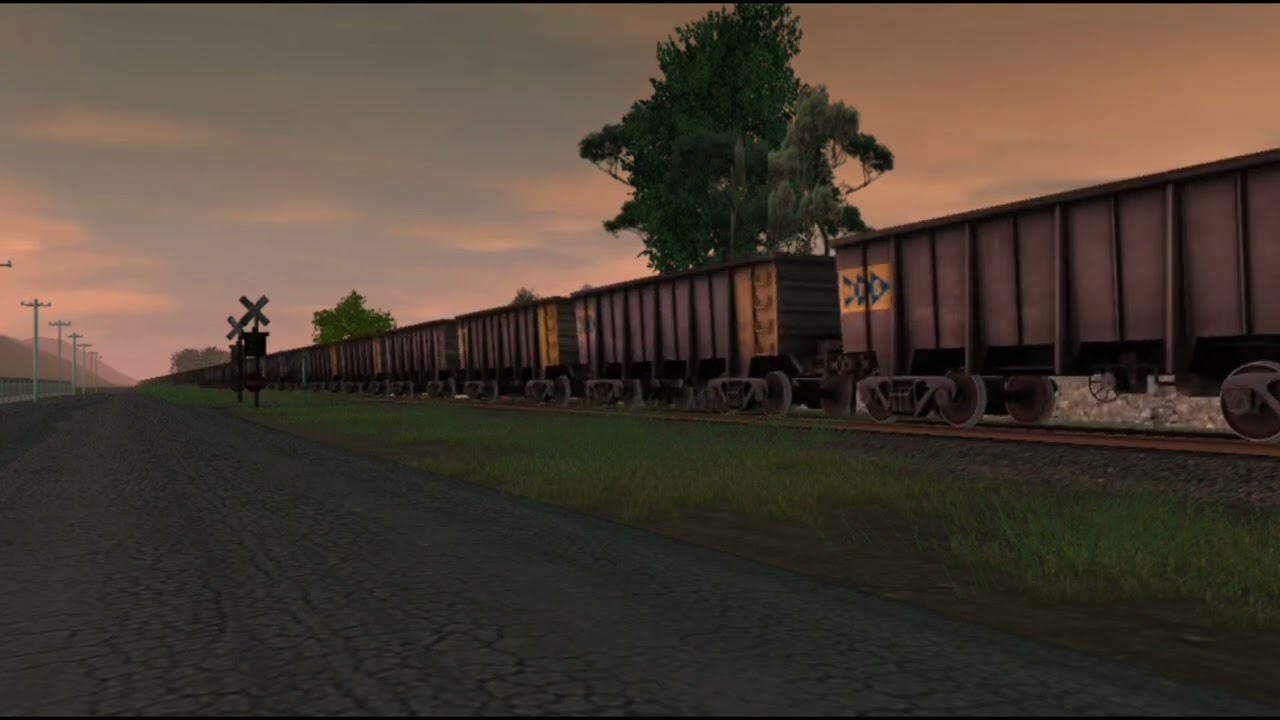 Dupla de AC44I #7355 e #7357 em Serraria MG. (Recriando lugares #1 ). Trainz Android Brasil