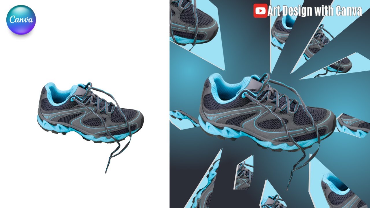 Product Manipulation Design Canva Tutorial Shattered Mirror Effect