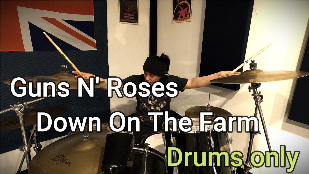 Down On The Farm drum cover - Guns N' Roses - DRUMS ONLY