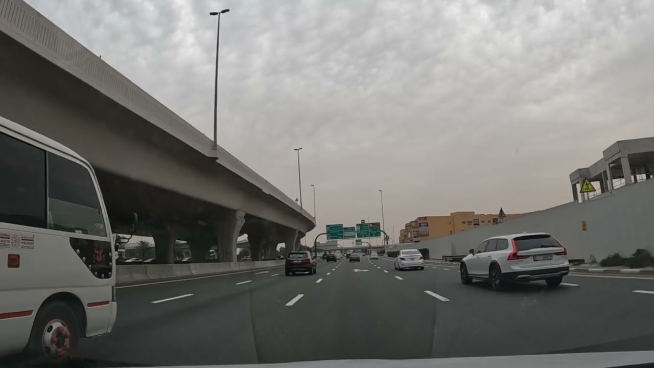 Driving in Dubai cloudy weather episode 3