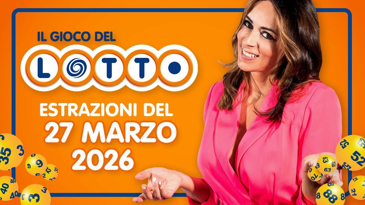 Estrazione in diretta del Gioco del Lotto e del Simbolotto di Venerd&igrave; 27 Marzo 2026