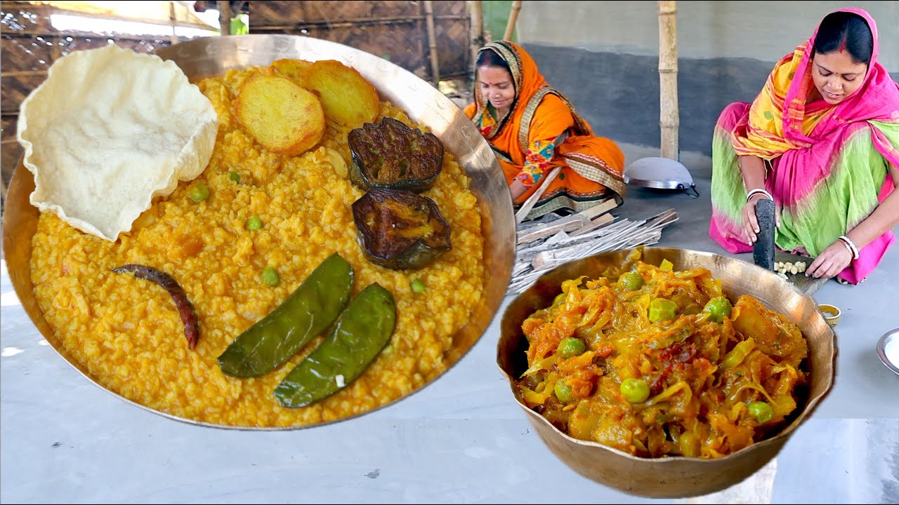 এইভাবে ভোগের খিচুড়ির সাথে বাঁধা কপির তরকারি বানিয়ে দেখুন, স্বাদ মুখে লেগে থাকবে / Voger khichuri