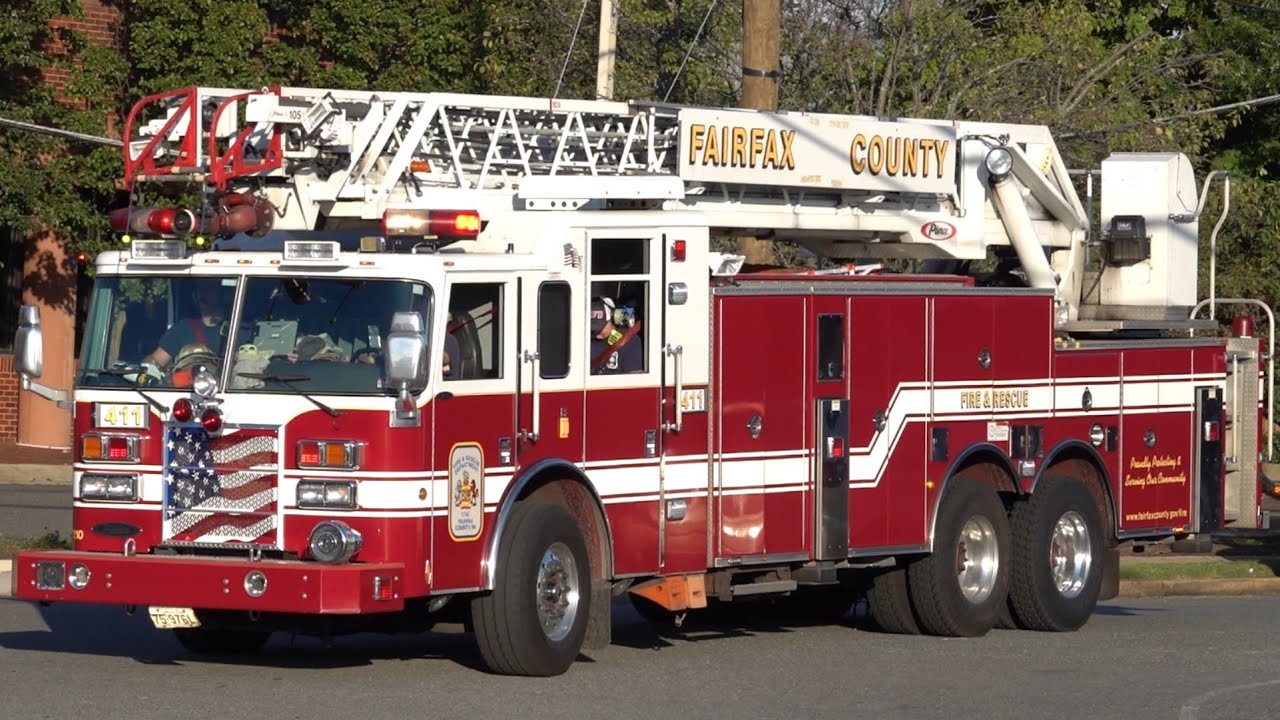 Fairfax County Fire & Rescue Department Truck 411 & Medic 411 Responding 10/3/24