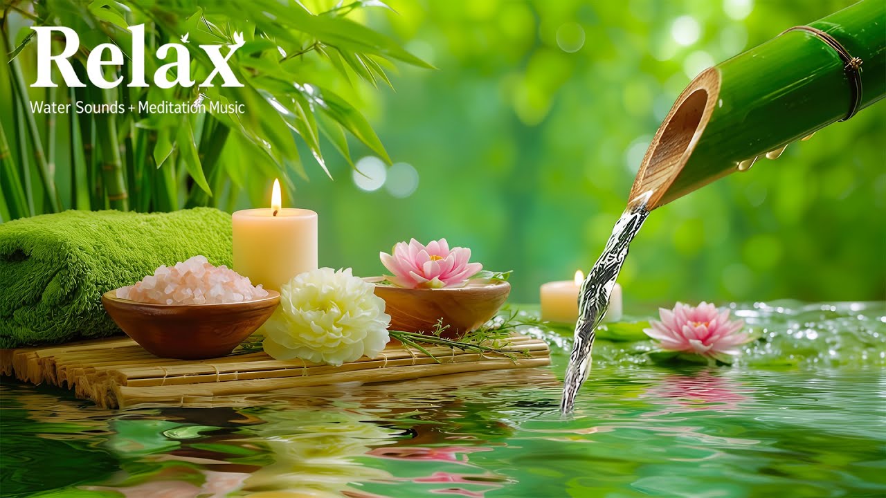 Peaceful Piano + Soothing Water Sounds 🌿 Healing Piano Music for Anxiety & Depression | Deep Rest