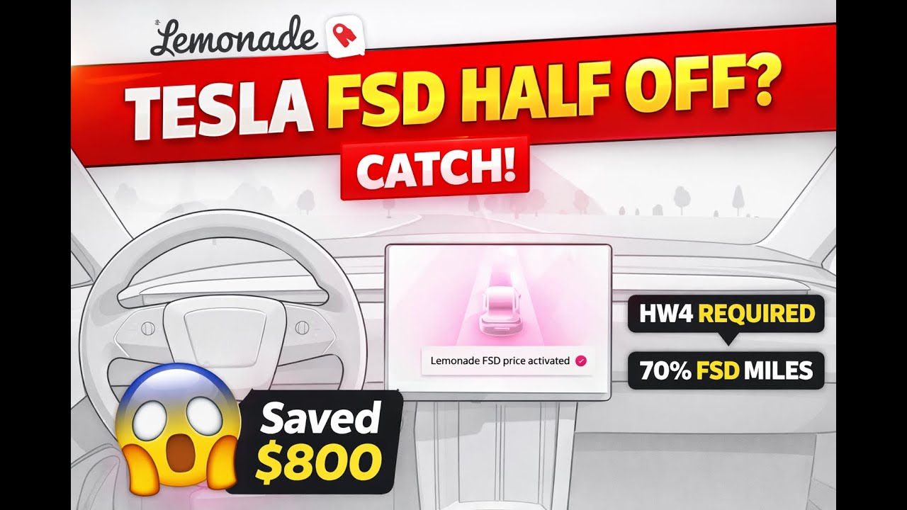 Я переключился на Lemonade, чтобы получить 50% скидку на Tesla FSD и сэкономил 800 долларов.