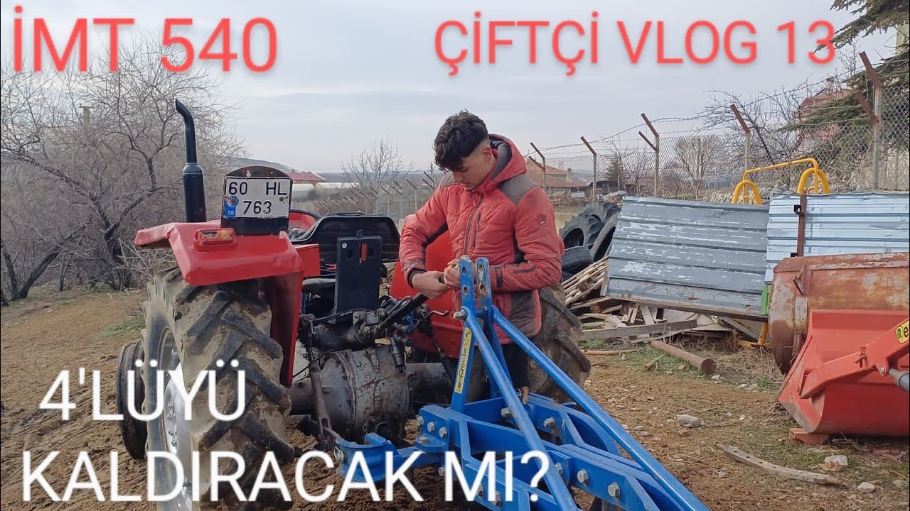 İMT 540 PULLUK DENEMESİ!!//4'LÜ PULLUĞU KALDIRDI MI???//ÇEKECEK Mİ?//ÇİFTÇİ VLOG 14