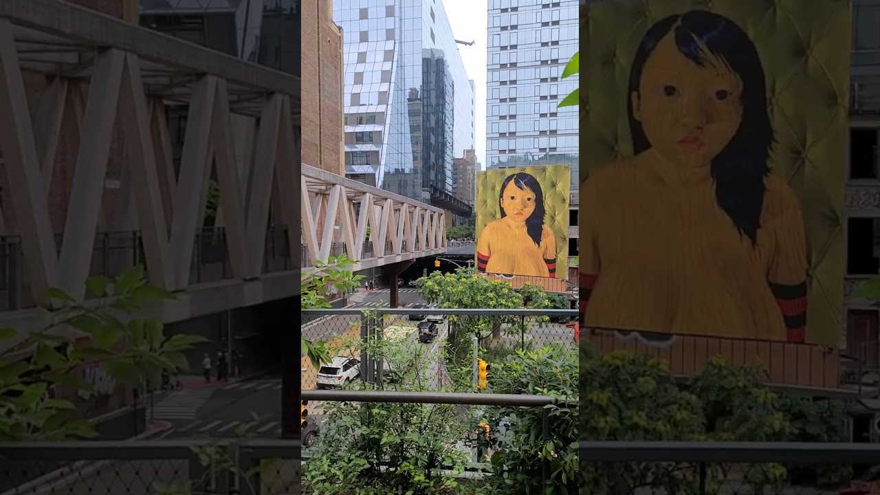 Street Beats Merge with Nature on the NYC HighLine #naturevibes #manhattanskyline #newyorkcity