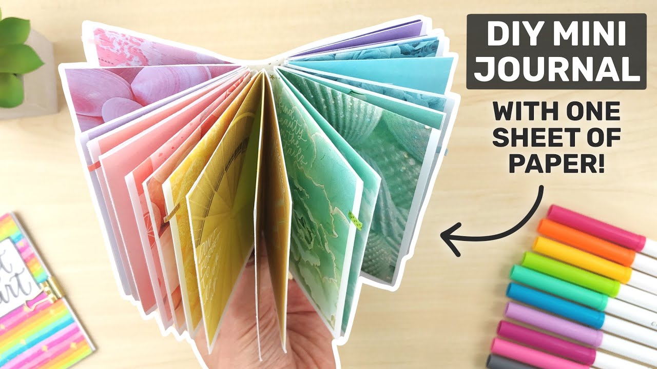 DIY Mini Lettering Journal *WITH ONE SHEET OF PAPER*