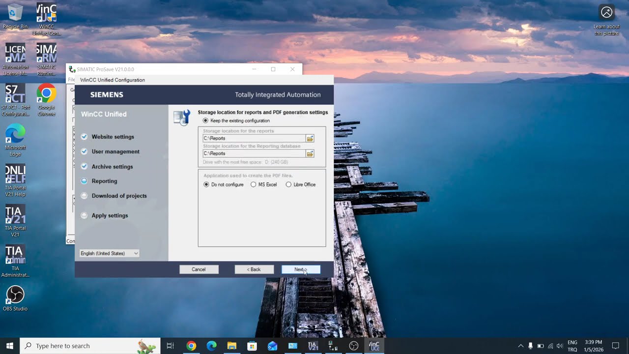WinCC Unified Simulasyon V21. TIA Portal v21