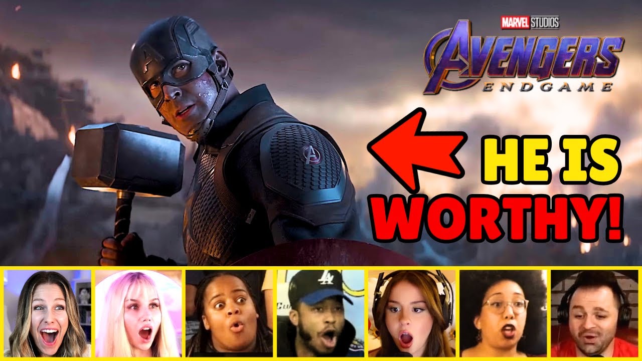 🤯 Cap Lifts Thor's Hammer! - Avengers: Endgame (2019) REACTION!