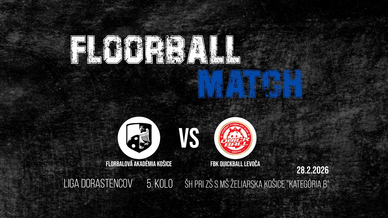 Florbalová Akadémia Košice vs FbK QuickBall Levoča